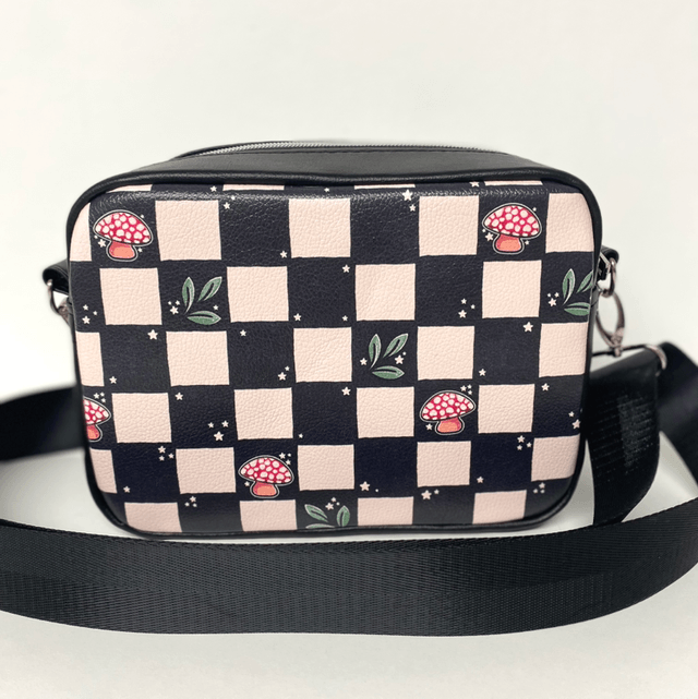 Cottage  Core Checkered Crossbody Bag