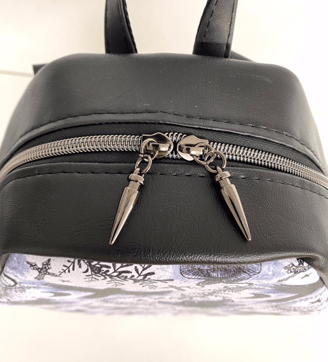 Crow and Cross design Coffin Shaped Backpack