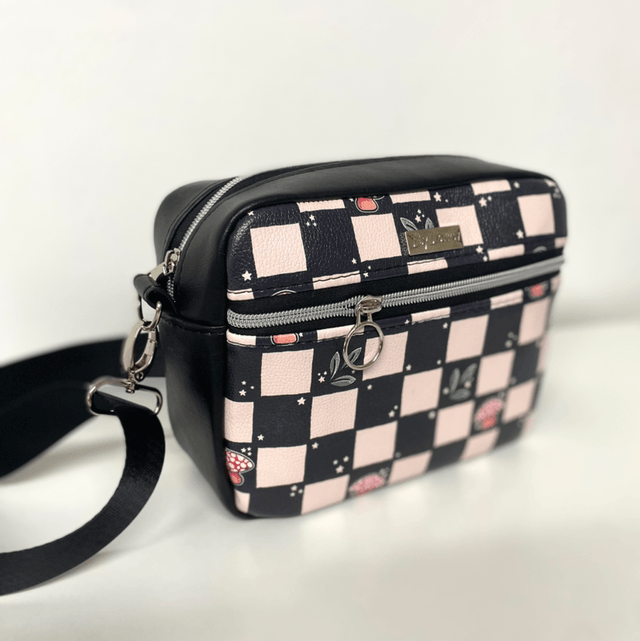 Cottage  Core Checkered Crossbody Bag