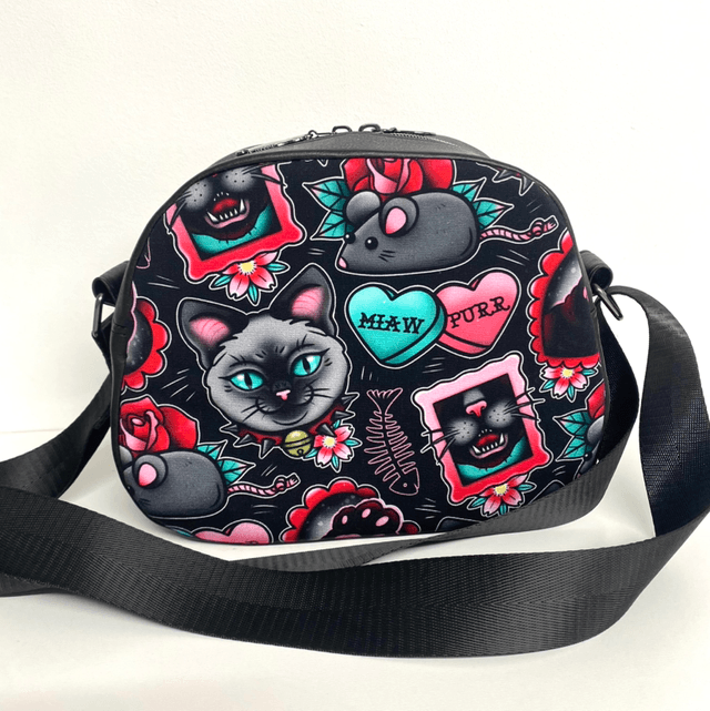 Tattoo Cat and Mouse crossbody bag 