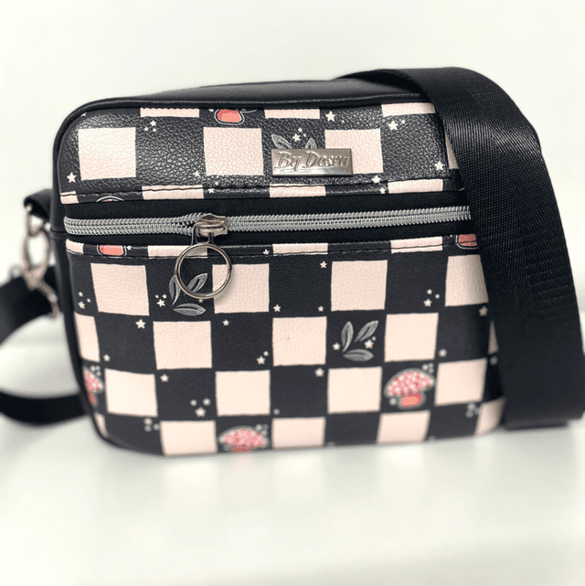 Cottage  Core Checkered Crossbody Bag