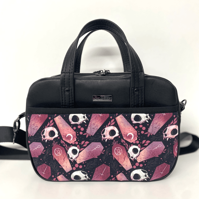Coffins and Skulls Design Handbag