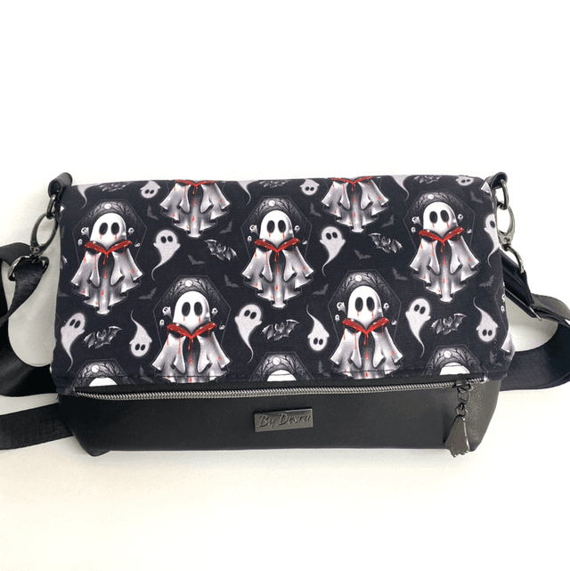 Ghosts Foldover Crossbody Bag 