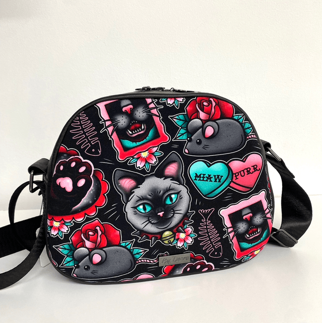 Tattoo Cat and Mouse crossbody bag 