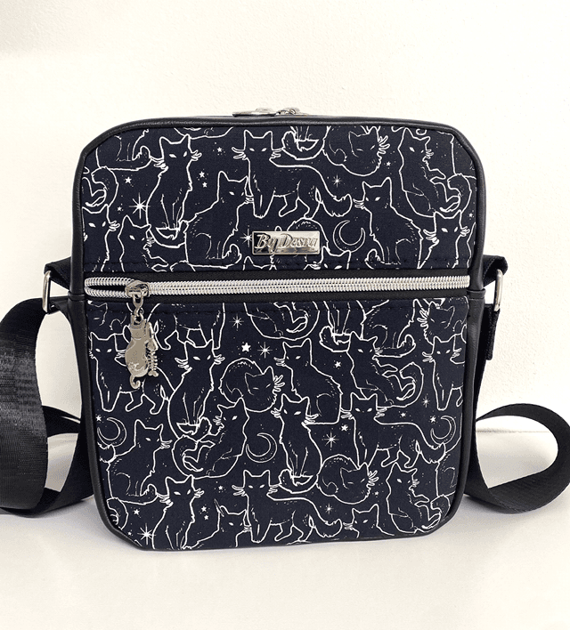 Black Cats Crossbody Bag 